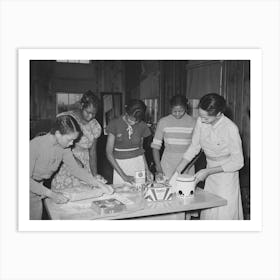 Students At School Receiving Instructions In Pie Making, Lakeview Project, Arkansas By Russell Lee Art Print