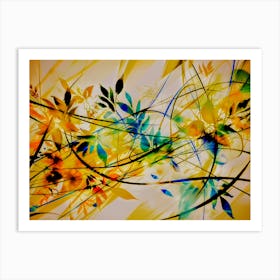 Abstract flowers  Art Print