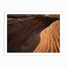 Erosion Channels Carve Sinuous Paths Through The Rugged Sandstone Canyon Rivers Of Time And Weather Art Print