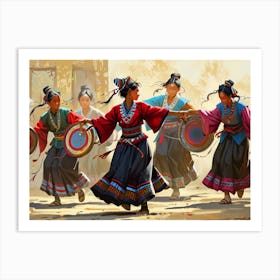 Chinese Dancers Art Print