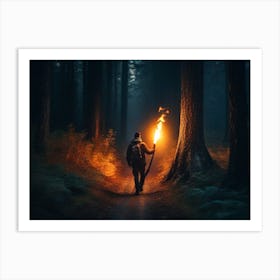 Man In The Woods Art Print