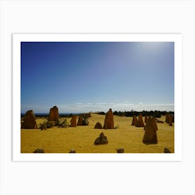 Exploring The Majestic Pinnacles Rocks: A Natural Wonder In Nambung National Park Art Print