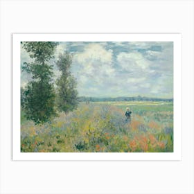 Claude Monet In The Meadow Art Print