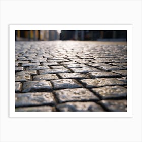 Cobblestone Street Art Print