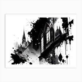 Black And White Painting 16 Art Print