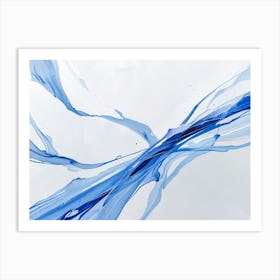 Abstract Blue Painting 1 Art Print