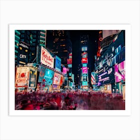 Times Square In New York City Art Print