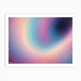 Abstract Image Of A Swirling Spiral With A Dark Center, Surrounded By Soft, Pastel Colors, Resembling A Black Hole Or A Vortex Art Print