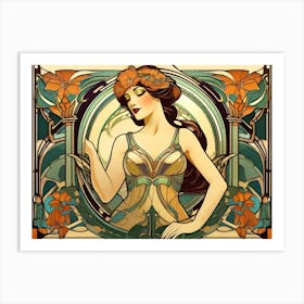 Deco Woman Art Print