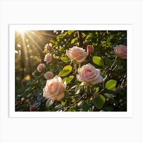 Roses In The Garden Art Print