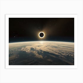 Eclipse From Space Art Print