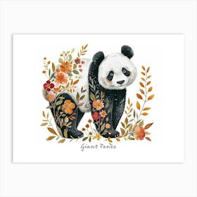 Little Floral Giant Panda 4 Poster Art Print