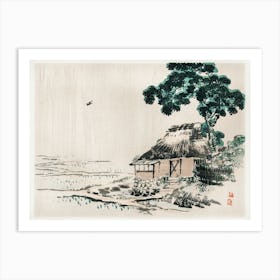 Cottage, Kōno Bairei Art Print