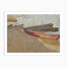 Boats On The Beach Art Print