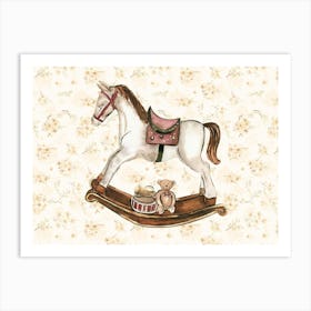 Vintage Nursery Horse Art Print