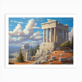 Parthenon temple in Athens 3 Art Print