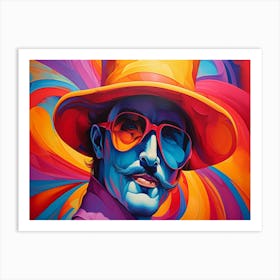 Man In Hat Art Print