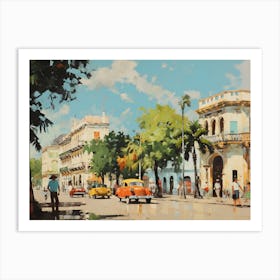 Havana Square - expressionism Art Print