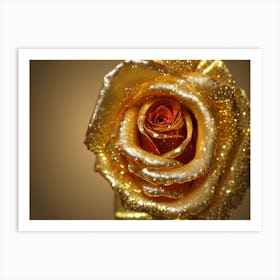 Gold Rose Art Print