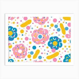 Abstract Geometric Vector Design Featuring A Seamless Pattern Of Tiny Swirling Shapes Including Tin (5) Art Print