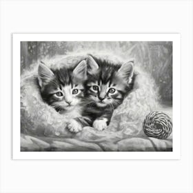 Cosy Kittens 3 Art Print