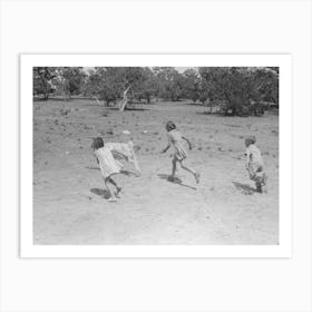 Children Play With The Goats At All Day Sunday Visiting, Pie Town, New Mexico By Russell Lee 1 Art Print