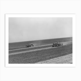 Tractor Farming On 4900 Acre Ranch Near Ralls, Texas By Russell Lee Art Print