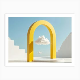 Cumulus Cloud Bathing In Sunlight Acting As A Metaphor For A Dream Resembling An Arch And Shaped Li (1) Art Print