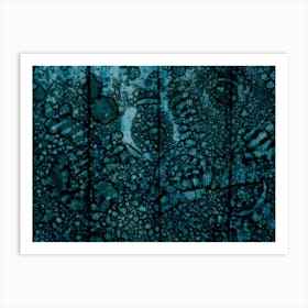 Abstract Texture Emerald Mysterious Ocean Art Print