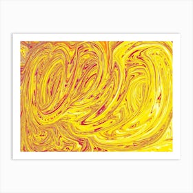 Abstract Yellow Painting Art Print