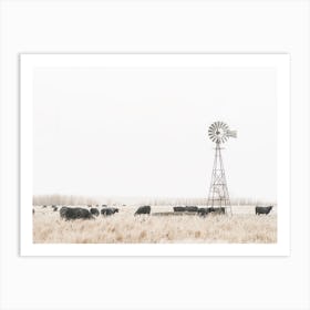 Midwest Ranch Windmill Art Print