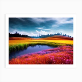 Colorful Field Art Print