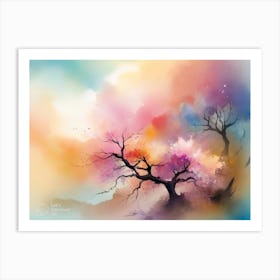 Sakura Trees Art Print