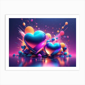 Colorful Heart Creative Art Print 48 Art Print