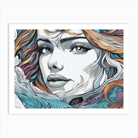 Lady Of The Waves Art Print