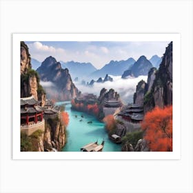 Huangxi River landscape Art Print