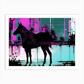 Horse In The City 1 Art Print