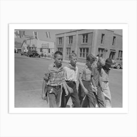 Boy Scouts In The Fourth Of July Parade At Vale, Oregon By Russell Lee Art Print