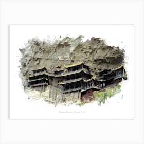 Hanging Monastery, Datong, China Art Print