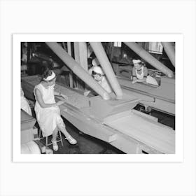 Girls Checking Quality Of Peas At Canning Factory, Sun Prairie, Wisconsin By Russell Lee Art Print