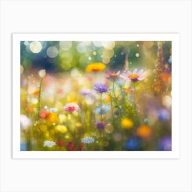 Field of Country Wildflowers 1 Art Print