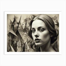 Woman In A Castle Art Print