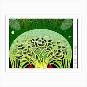 Last Tree #1 (Emerald Rain) Art Print