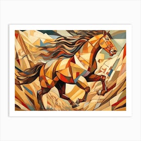 Horse In The Desert Art Print