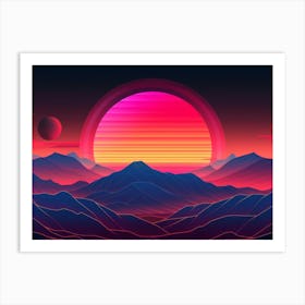 Sunset In The Mountains 33 Art Print