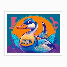 Happy Duck Art Print