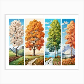 Autumn Trees 3 Art Print