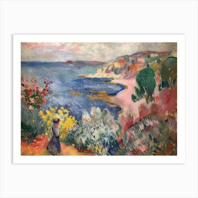 Tidal Tranquility Painting Inspired By Paul Cezanne Art Print