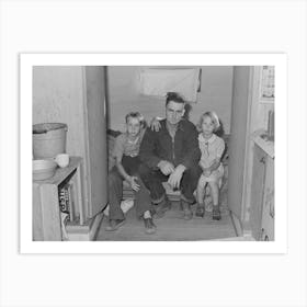 Workman At Umatilla Ordnance Fepot And His Children In Homemade Trailer, Stanfield, Oregon By Russell Lee Art Print