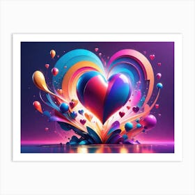 Colorful Heart Creative 24 Art Print